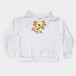 Singing amphibian with microphone - axolotl Kids Hoodie